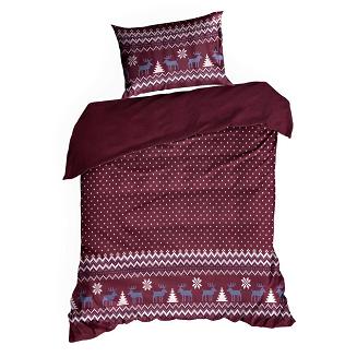 Komplet pościeli świąteczny POS 160x200 Eurofirany bordowy