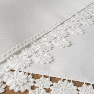 Obrus dekoracyjny LAURA 85x85 Eurofirany biały