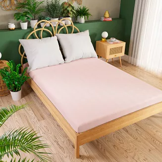 Prześcieradło jersey z gumką 220x200 DREAMY PREMIUM jasnoróżowe
