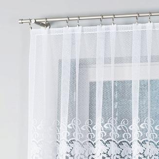 Firanka żakardowa gotowa na żabki HERNANI 310x160 biała