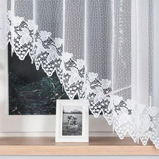 Firanka żakardowa gotowa na żabki HERNANI 310x160 biała