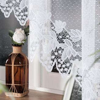 Firanka żakardowa gotowa na żabki HERNANI 310x160 biała