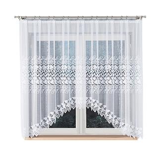 Firanka żakardowa gotowa na żabki HERNANI 310x160 biała