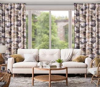 Zasłona gotowa na taśmie LOTOS 140x270 Eurofirany beżowy