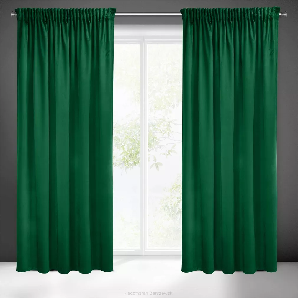 Zasłona gotowa na taśmie ZAS 140x270 Pierre Cardin Eurofirany zielony