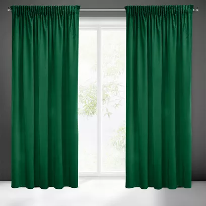 Zasłona gotowa na taśmie SIBEL 140x270 Pierre Cardin Eurofirany zielona