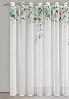 Zasłona gotowa na przelotkach NIKI 350x250 Eurofirany biały