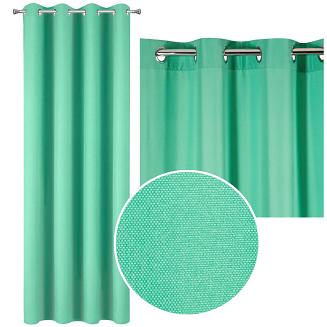 Zasłona gotowa na przelotkach RITA 140x250 Eurofirany miętowa