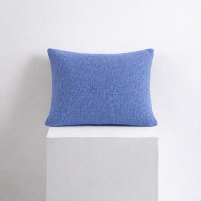 Poszewka bawełniana muślinowa 70x80 niebieska