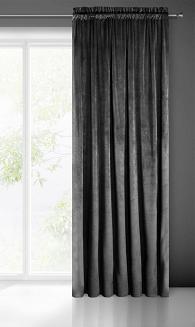 Zasłona gotowa na taśmie MELANIE 140x270 Eurofirany czarna