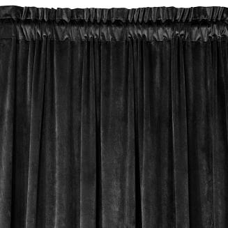 Zasłona gotowa na taśmie MELANIE 140x270 Eurofirany czarna