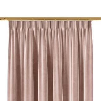 Zasłona gotowa na taśmie VELVI 140x260 jasnoróżowa