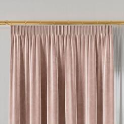 Zasłona gotowa na taśmie VELVI 140x260 jasnoróżowa
