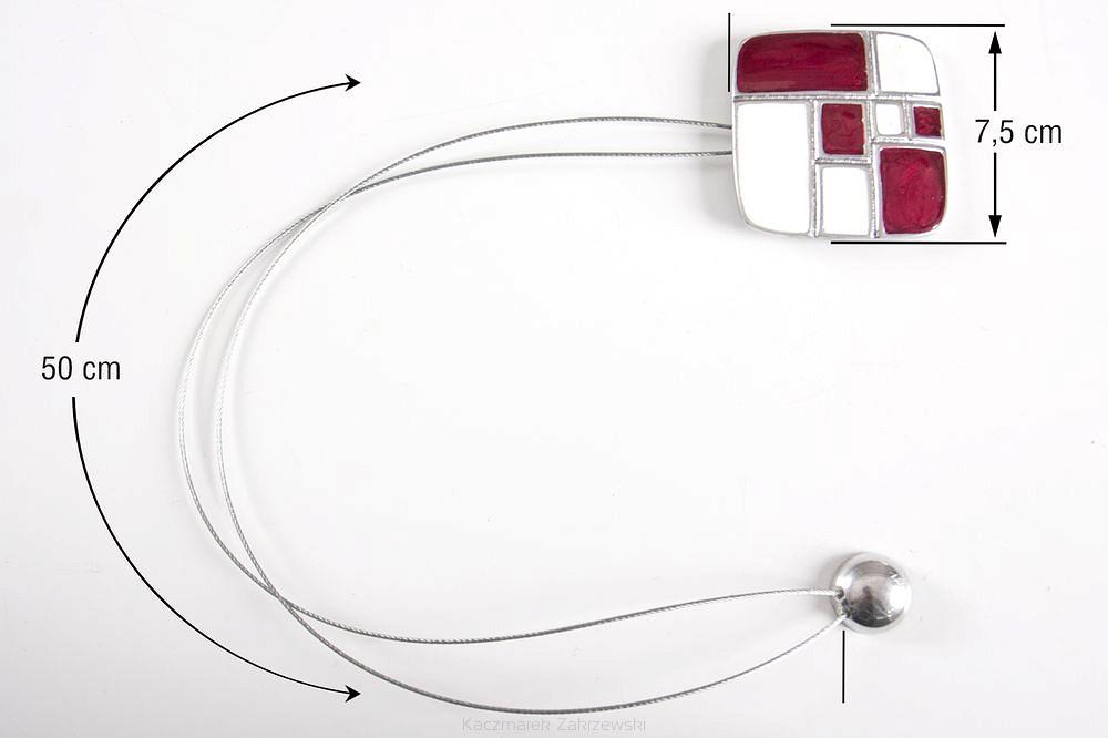 Upinacz dekoracyjny z magnesem biały