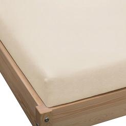 Prześcieradło jersey z gumką 120x200 jasny beżowy