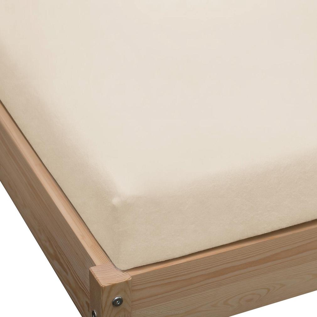 Prześcieradło jersey z gumką 120x200 jasny beżowy