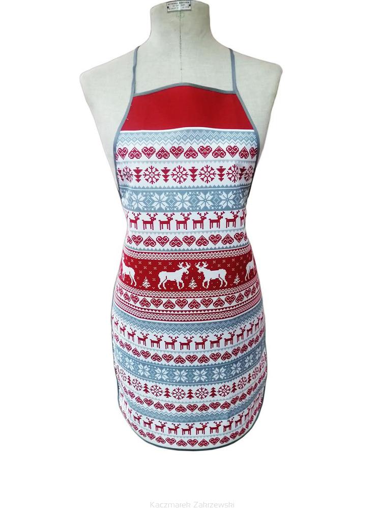 Fartuch kuchenny świąteczny wzór norweski