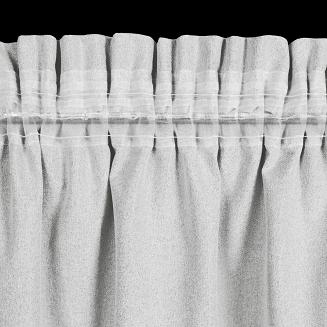 Zasłona gotowa na taśmie SUZAN 135x270 Eurofirany srebrny