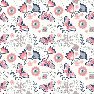 Koszula damska LUNA kod 50 różowe motyle