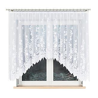 Firanka żakardowa gotowa na żabki LUDWIKA 320x150 biała