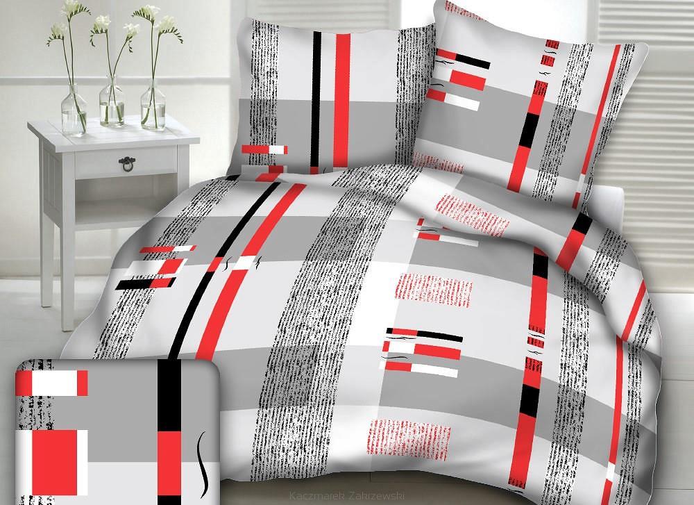 Pościel z kory 160x200 wzór czerwone klawisze