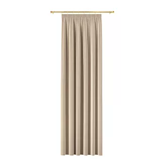 Zasłona gotowa na taśmie BLACKOUT VELVET 140x250 jasnobeżowa