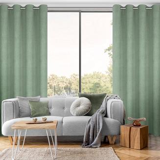 Zasłona gotowa na przelotkach LINDA 140x250 Eurofirany zielony