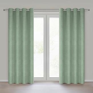 Zasłona gotowa na przelotkach LINDA 140x250 Eurofirany zielony