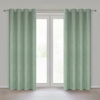 Zasłona gotowa na przelotkach LINDA 140x250 Eurofirany zielony