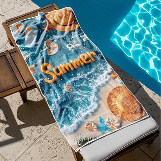 Ręcznik plażowy 100x180 lato na plaży