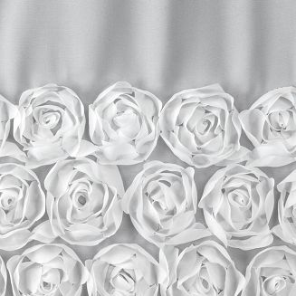 Zasłona gotowa na przelotkach ROSES 350x250 Eva Minge Eurofirany biały