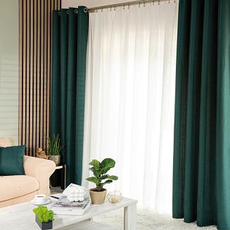 Zasłona gotowa na przelotkach JODEŁKA 140x250 butelkowa