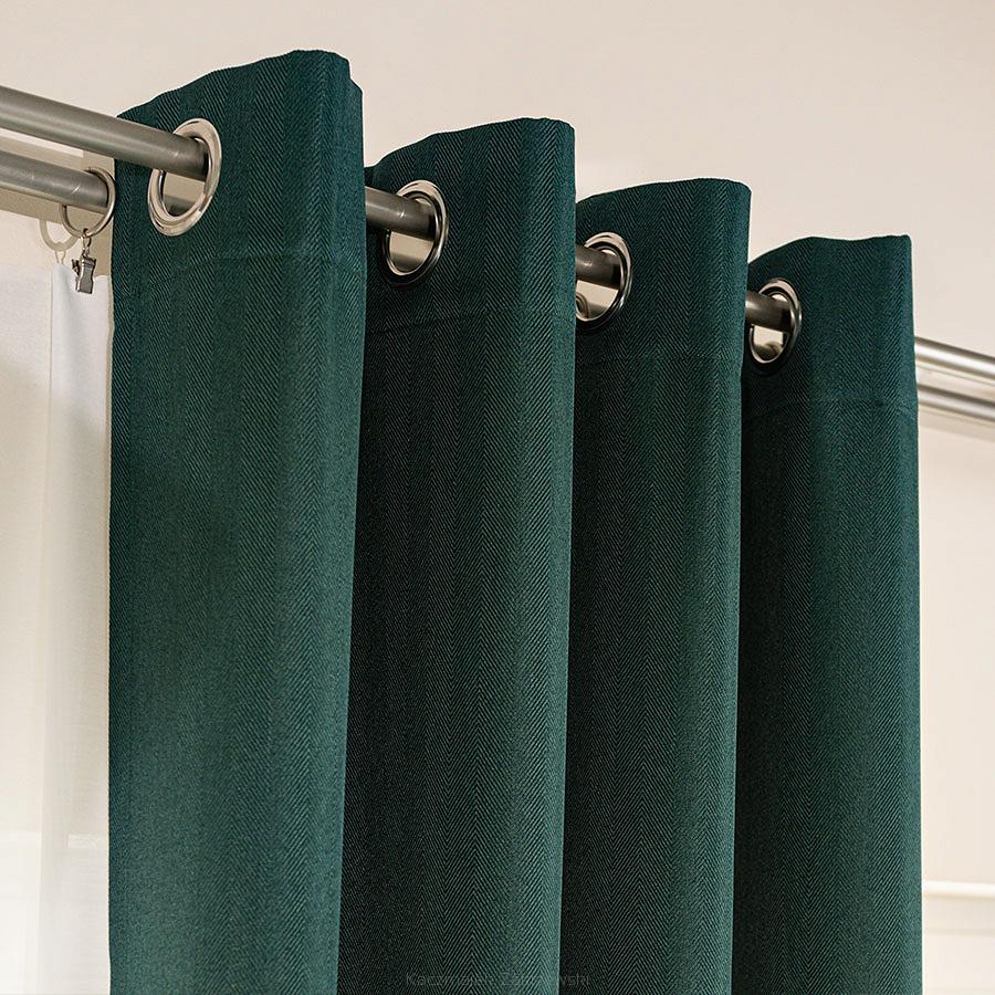 Zasłona gotowa na przelotkach JODEŁKA 140x250 butelkowa