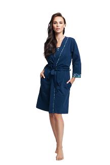 Szlafrok damski LUNA kod 364 granatowy