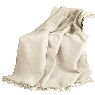 Koc bawełniano-akrylowy 150x200 Darymex gładki ecru