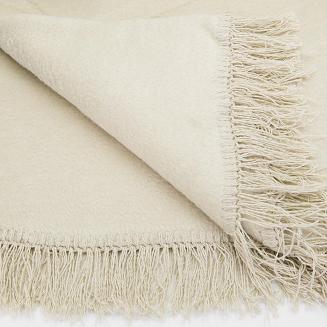 Koc bawełniano-akrylowy 150x200 Darymex gładki ecru