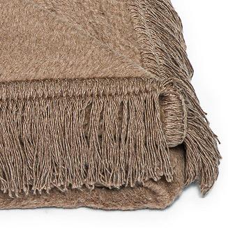 Koc bawełniano-akrylowy 150x200 sepia