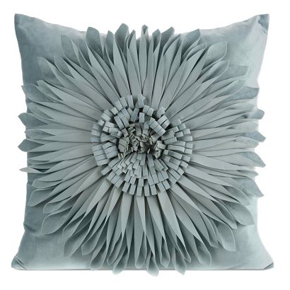 Poszewka dekoracyjna FLORES 45x45 Eurofirany miętowa kwiat 3D