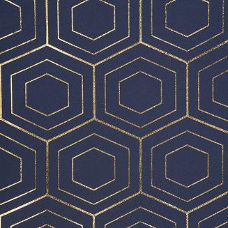 Zasłona gotowa na przelotkach KAJA 135x250 Eurofirany granatowy