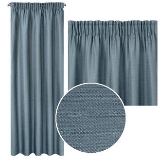 Zasłona gotowa na taśmie STYLE 140x270 Eurofirany dżinsowa