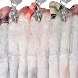 Zasłona gotowa na taśmie Rose Light 140x270 welurowa kremowa róże