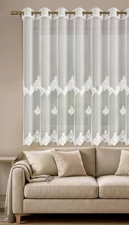 Firana gotowa na przelotkach ISARI 350x160 Eurofirany biały