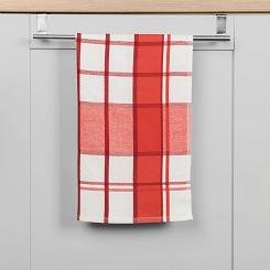 Ścierka kuchenna bawełna egipska KRATI 50x70 kratka biała czerwona