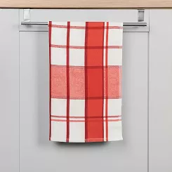 Ścierka kuchenna bawełna egipska KRATI 50x70 kratka biała czerwona