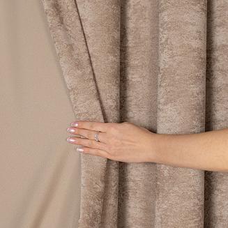 Zasłona gotowa na przelotkach SOFT 140x260 chłodny beżowy