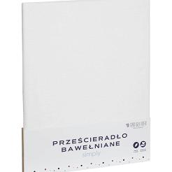 Prześcieradło bawełniane bez gumki SIMPLY 220x240 białe
