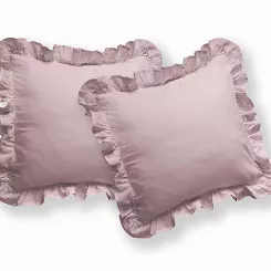 KPL POSZEWEK BAWEŁNA PURE RÓŻOWE 40X40  (a'2SZT) Z FALBANĄ