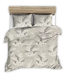 Pościel z kory 140x200 wzór gałązki na beżowym tle