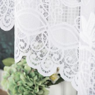 Firanka żakardowa gotowa na żabki JOWITA 300x160 biała