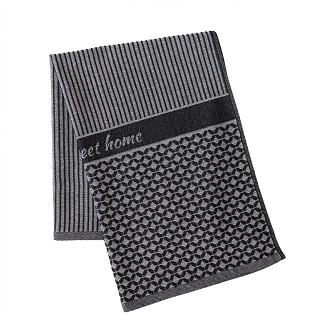 Ścierka kuchenna bawełna egipska SWEET HOME 50x70 geometryczny wzór czarna